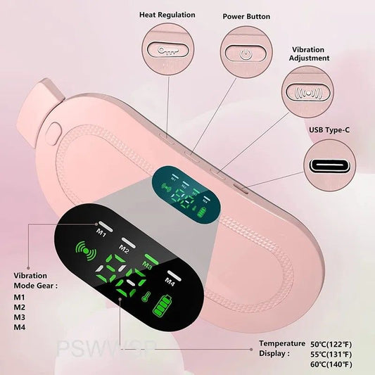 Period Cramp Relief Massager & Heating Pad